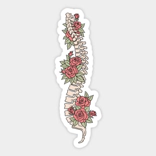 Rosevine Vertebrae: Floral Spine T-Shirt Sticker